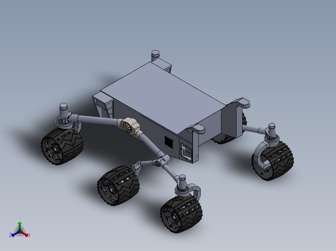 好奇号火星漫游车模型图纸 Curiosity Mars Rover(1)正等轴测图