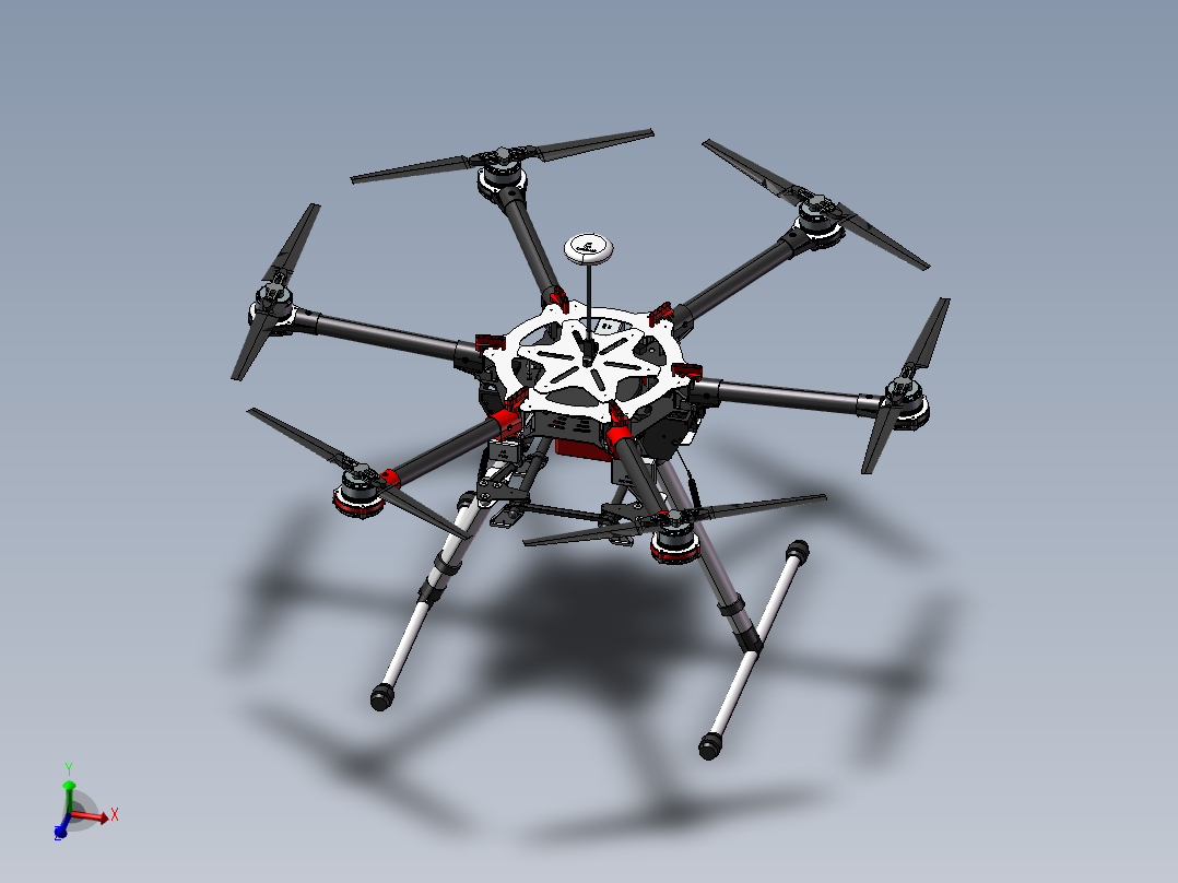 B17-大疆DJI S900六轴无人机主视图