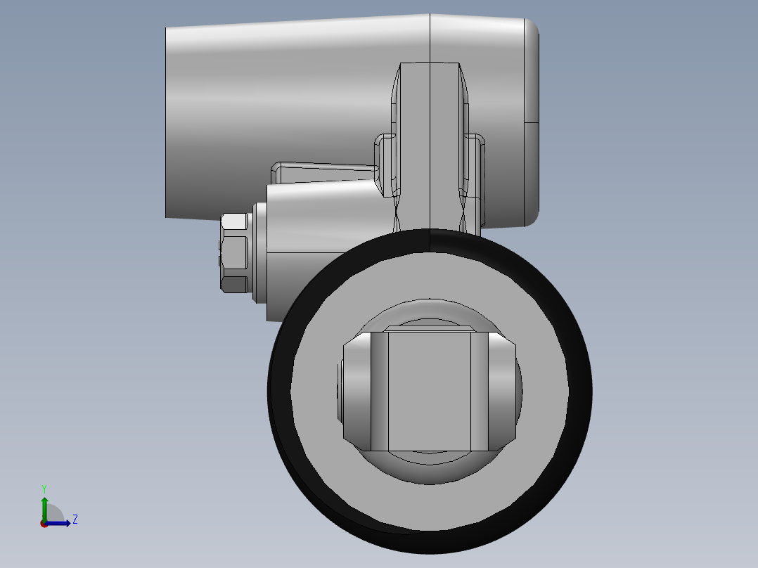 隼鸟后部震动悬架减震左视图