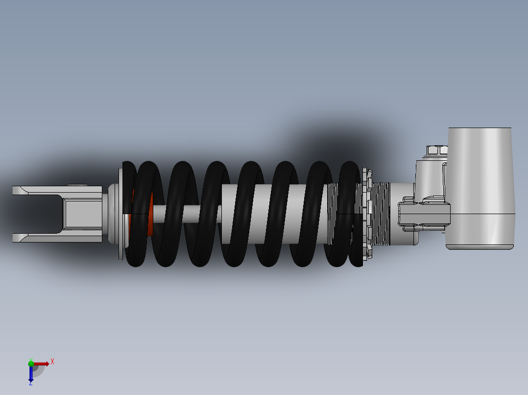 隼鸟后部震动悬架减震俯视图