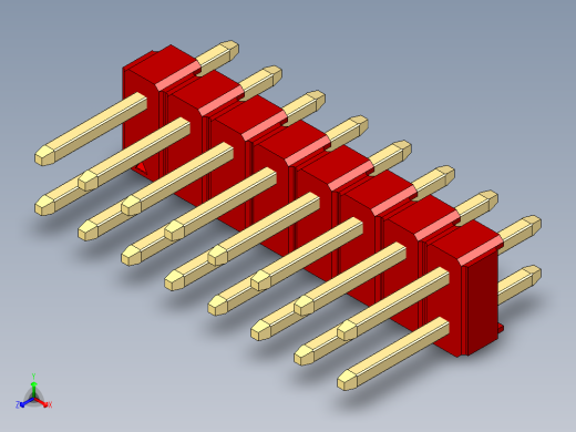 彩色公头100mil（2.54mm）系列-DS1021_red_2x08p_100mil_Type1_rev1.0