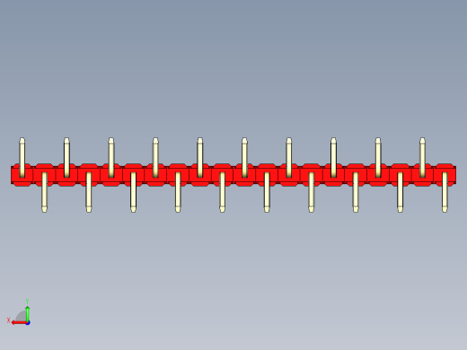 彩色公排针 100mil 2.54mm 系列-DS1022_red_20p_100mil_Type_SMT_R2_rev1.0后视缩略图