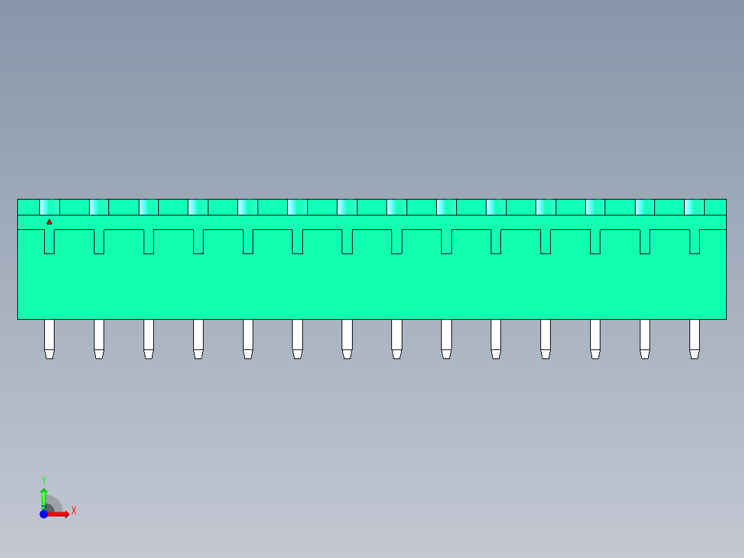 DEGSON 2EDG 系列 5.0mm 可插拔接线端子组-2EDGVC-5.0-14P-14-00AH前视图