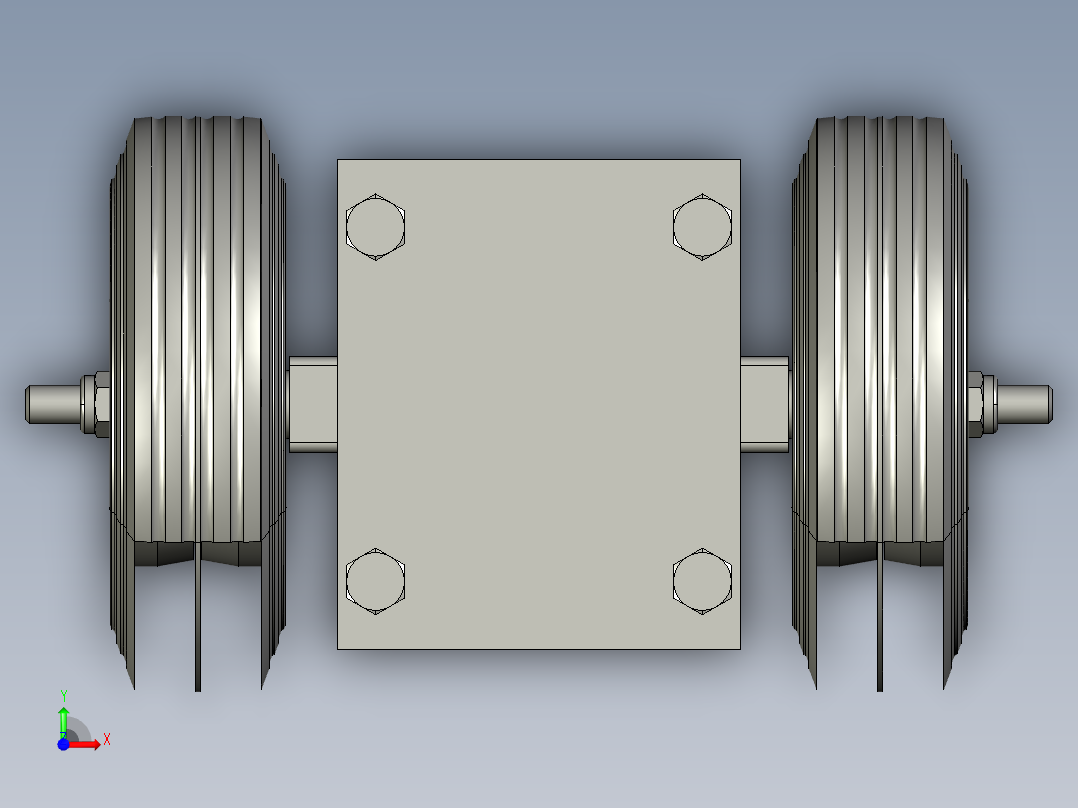搬运车轮轮胎前视图
