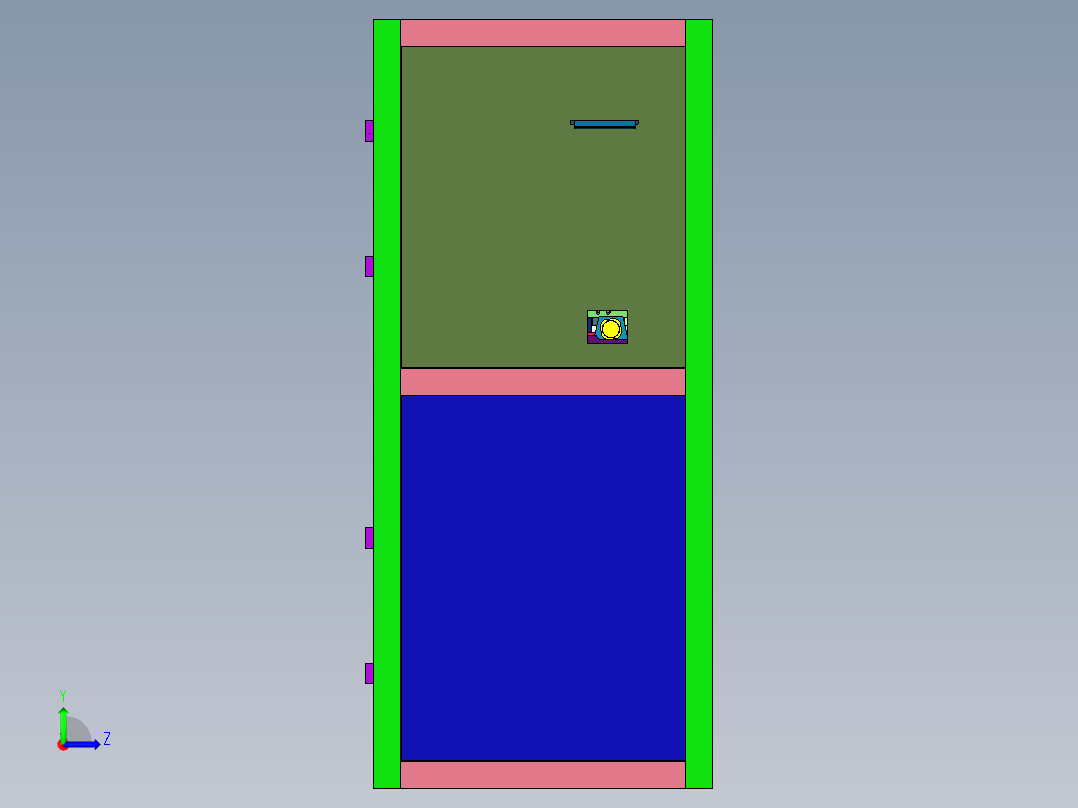 大号电池剥皮机左视图