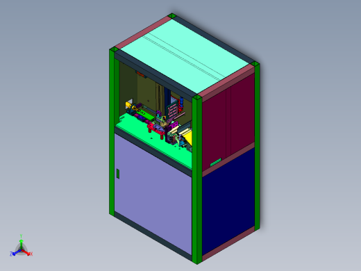 大号电池剥皮机正等轴测缩略图