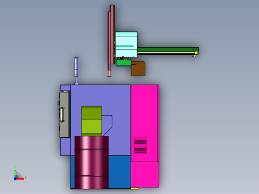 数控机床上下料搬运的机械臂前视缩略图