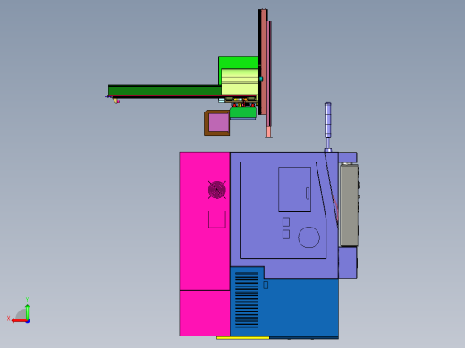 数控机床上下料搬运的机械臂后视缩略图