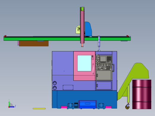 数控机床上下料搬运的机械臂左视缩略图