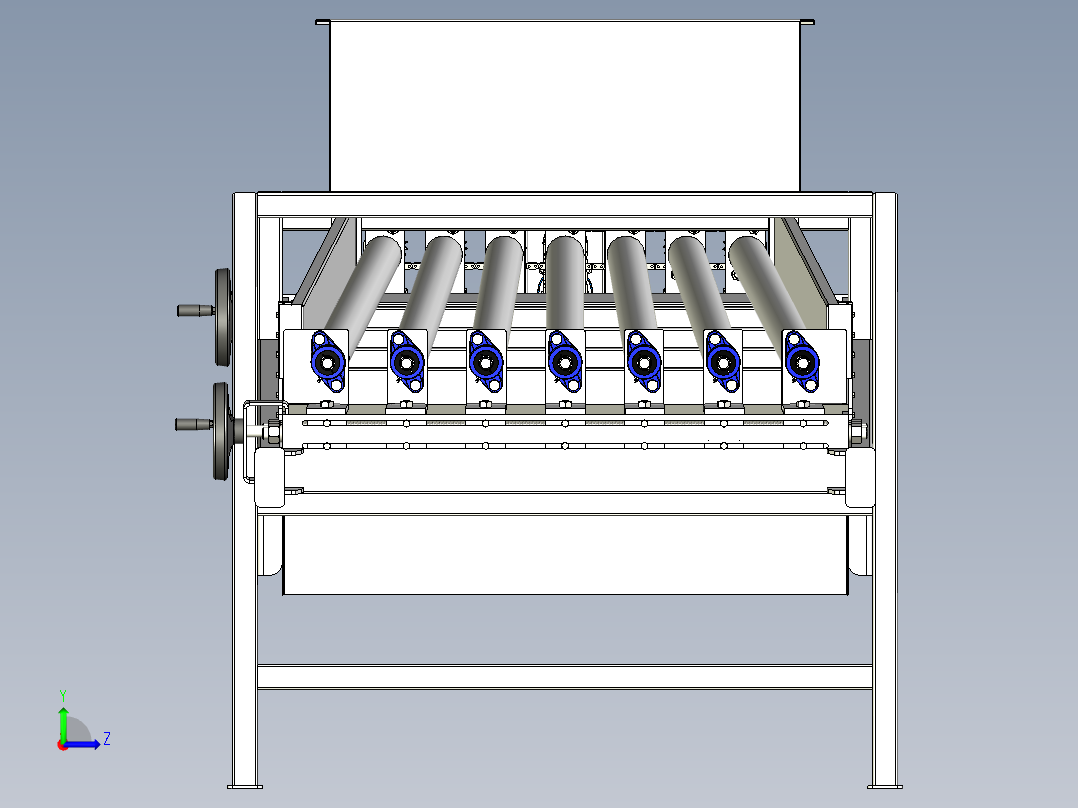 滚筒平地机左视图