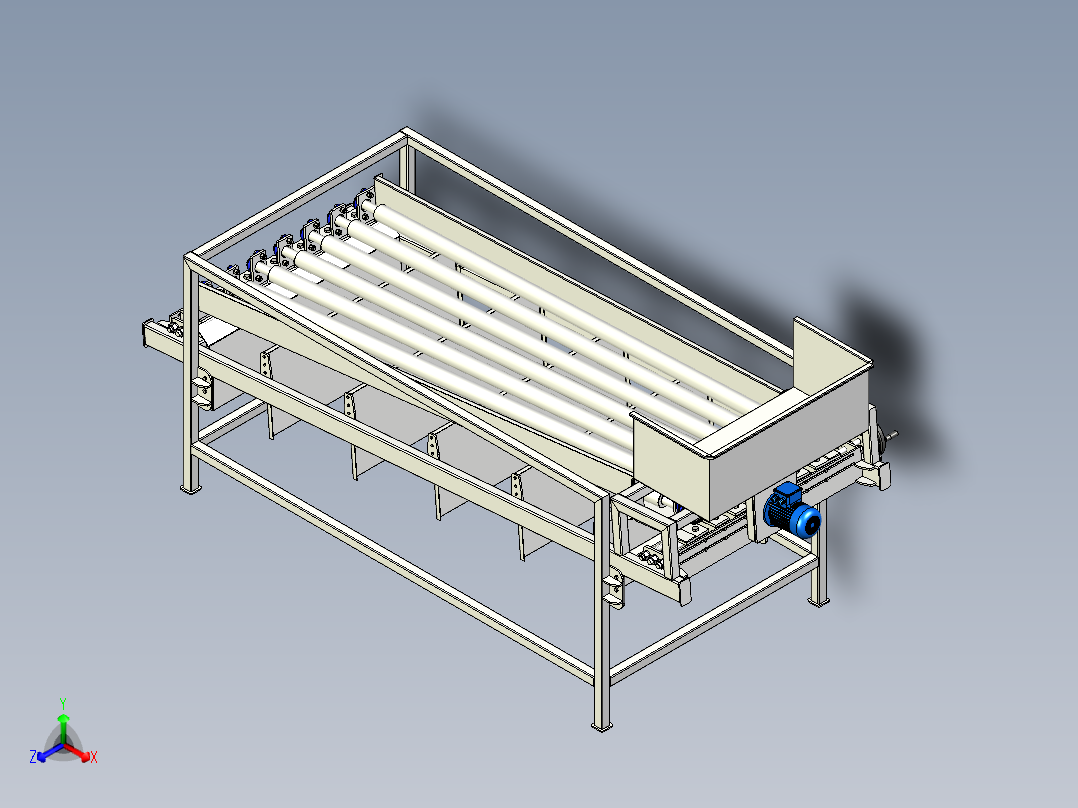 滚筒平地机正等轴测图