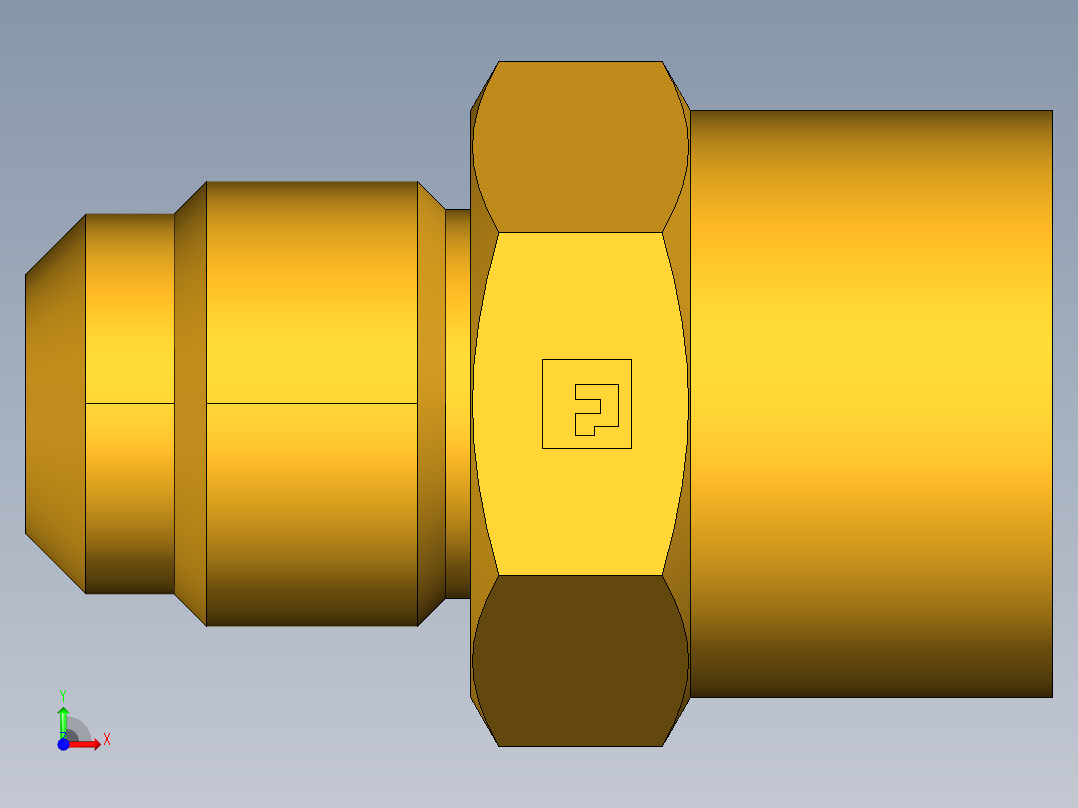 扩口式工业通用硬管接头Female Connector 46F-8-8前视图