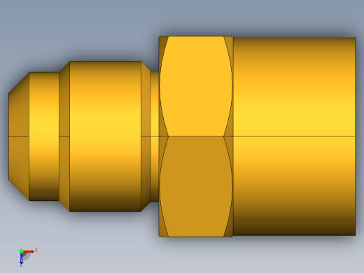 扩口式工业通用硬管接头Female Connector 46F-8-8俯视缩略图