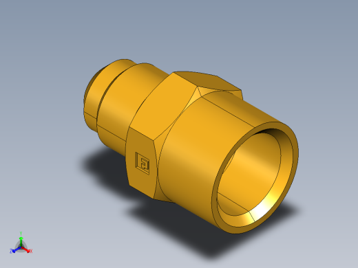 扩口式工业通用硬管接头Female Connector 46F-8-8正等轴测缩略图