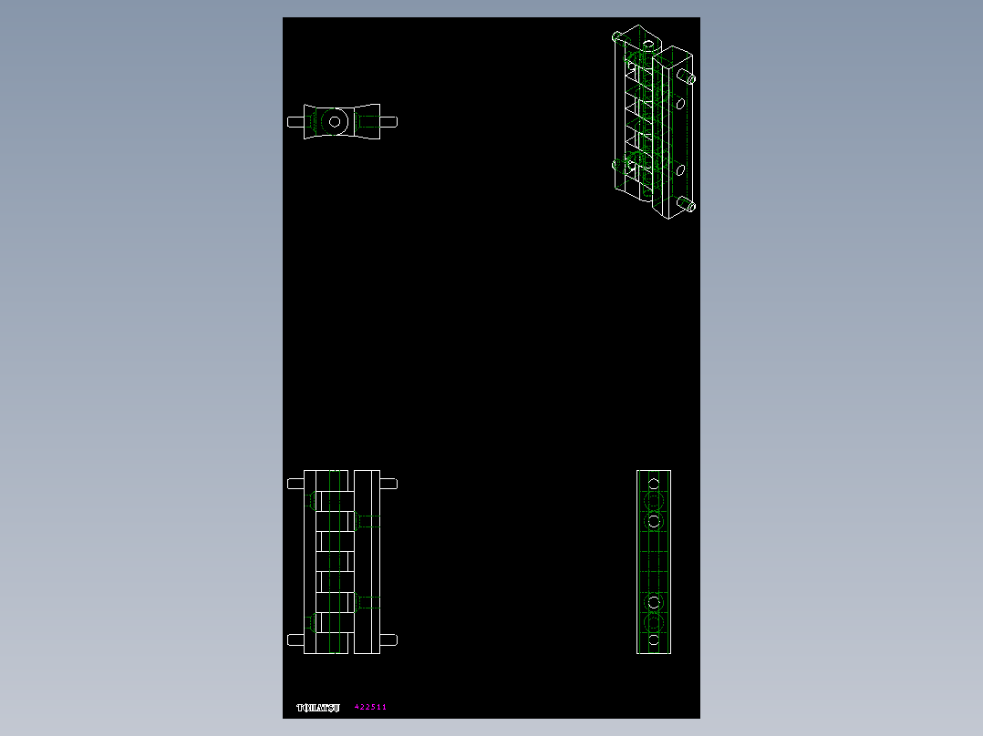 工程塑膠鉸鏈CFB-2D多系列多零件图纸模型