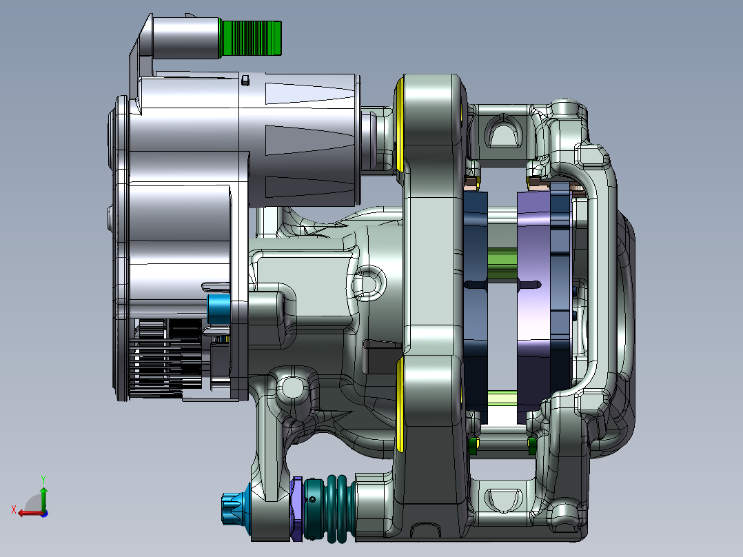 汽车制动器后视图