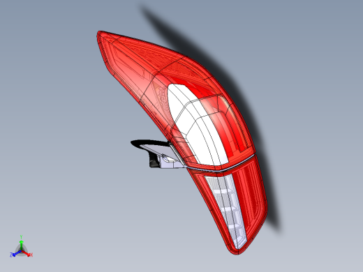 汽车尾灯装置三维1482537