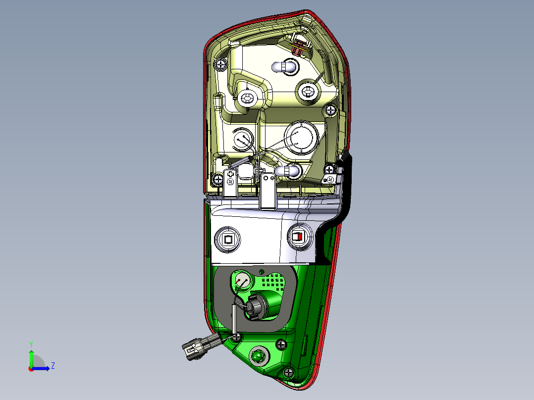汽车尾灯装置三维1482537左视图