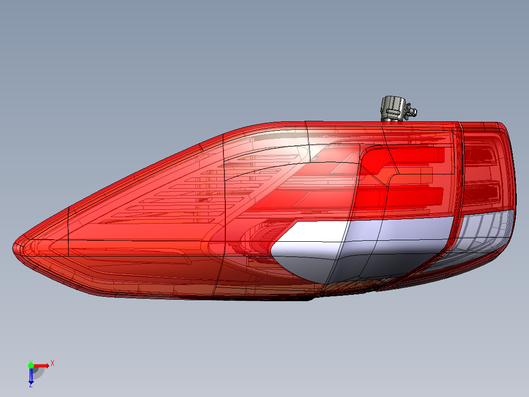 汽车尾灯装置三维1482537俯视图