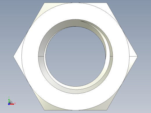 DIN 934 螺母-M20 Nut.STEP前视缩略图