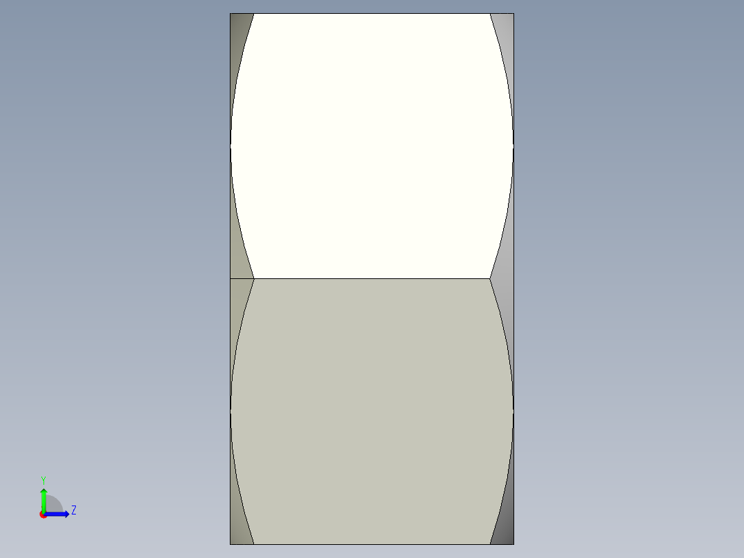 DIN 934 螺母-M20 Nut.STEP左视图