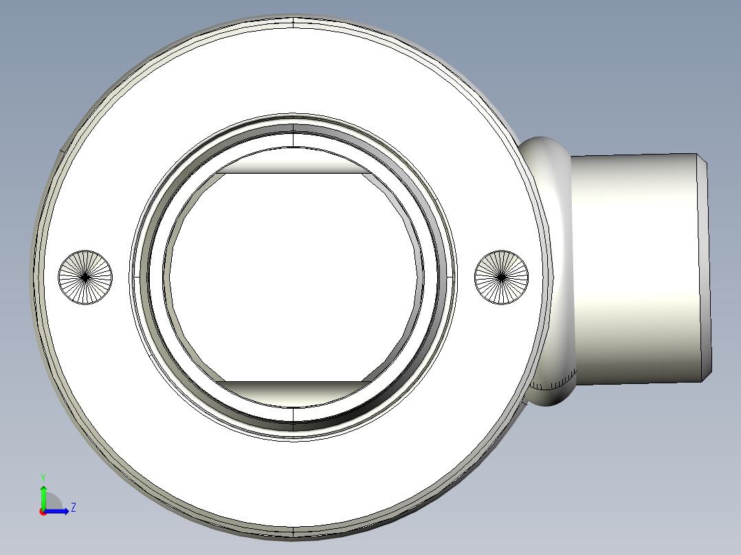 液压缸 油缸 (3)左视图
