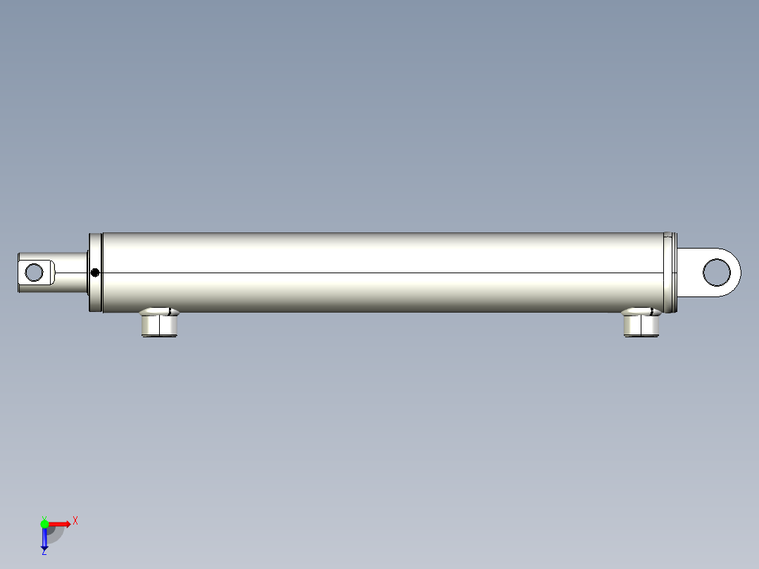 液压缸 油缸 (3)俯视图