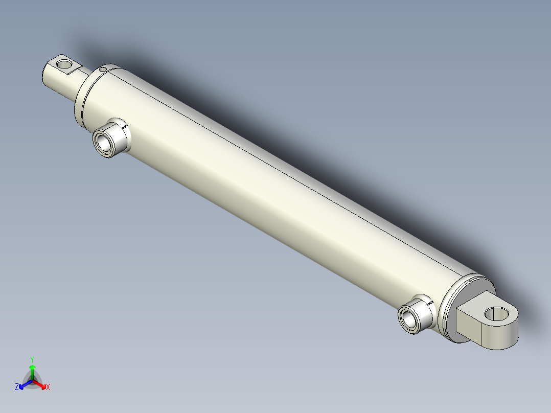 液压缸 油缸 (3)正等轴测图