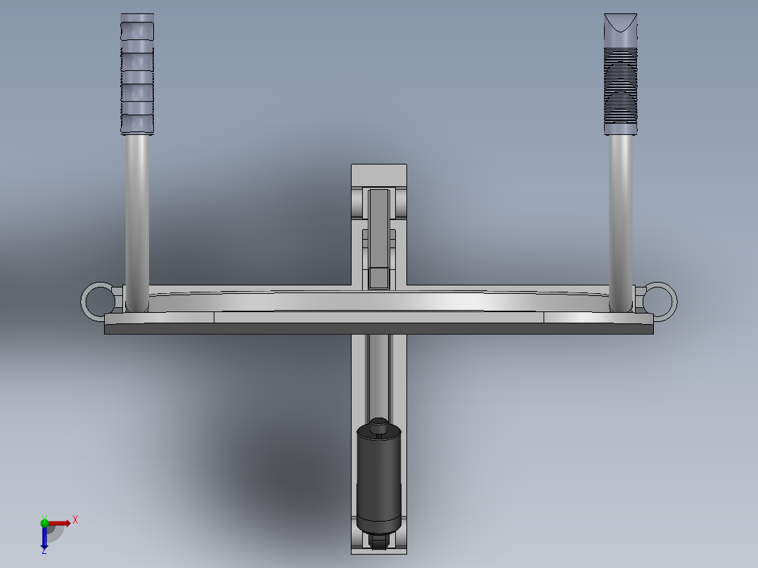 后背翻转机构模型与仿真俯视图