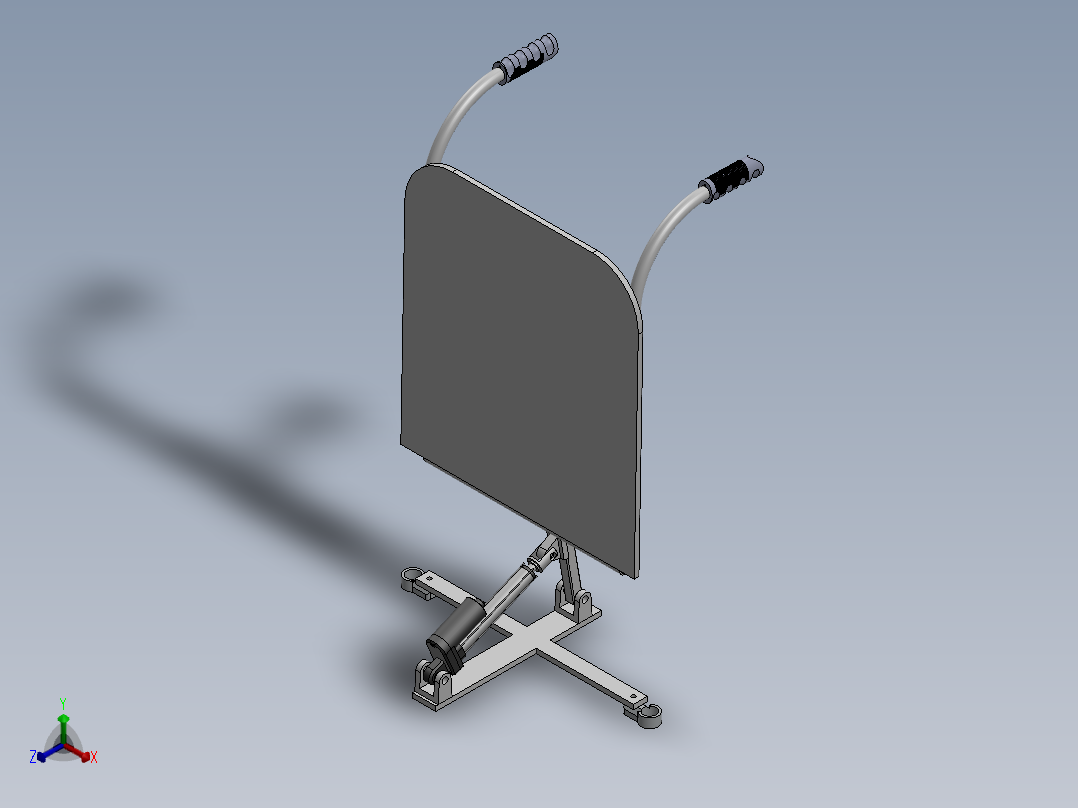 后背翻转机构模型与仿真正等轴测图