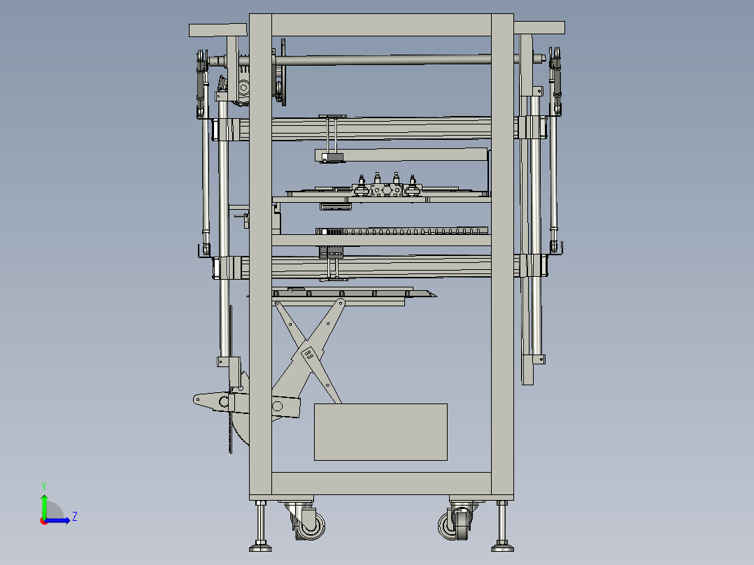 自动上下料贴合设备左视图