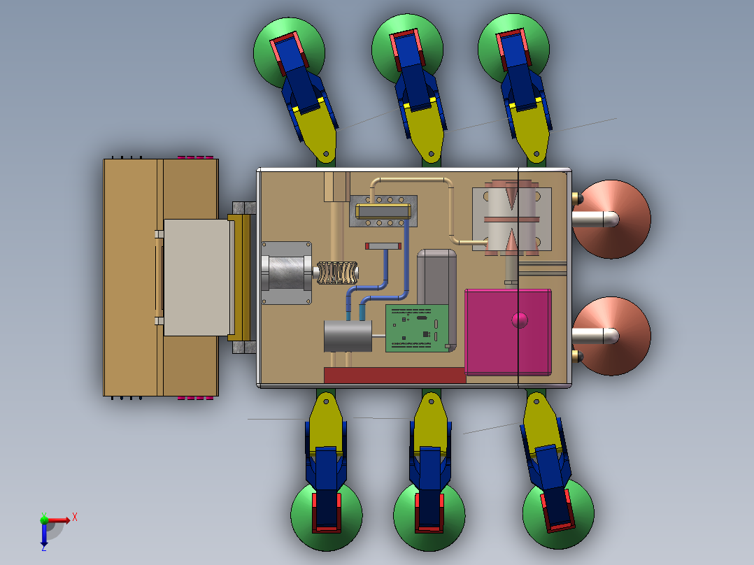 擦窗机器人SW三维俯视图