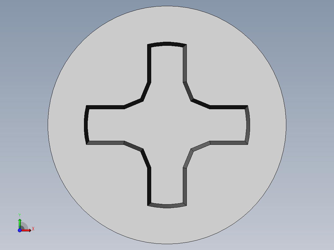 m3-13-to-40-沉头自攻螺丝-Screw M3 x 16 for Wood.SLDPRT前视图