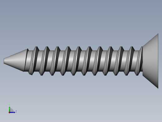 m3-13-to-40-沉头自攻螺丝-Screw M3 x 16 for Wood.SLDPRT左视缩略图