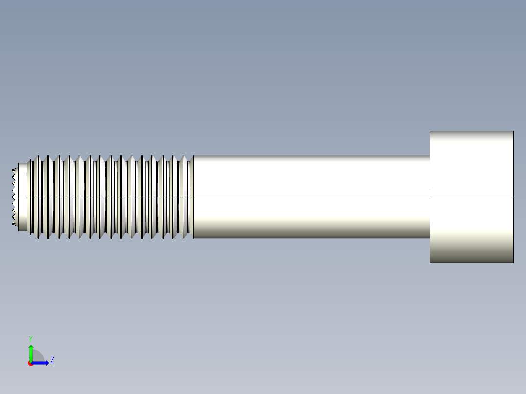 半圓定位珠螺絲(迴轉防止A)2270-3D多系列多零件图纸模型左视图
