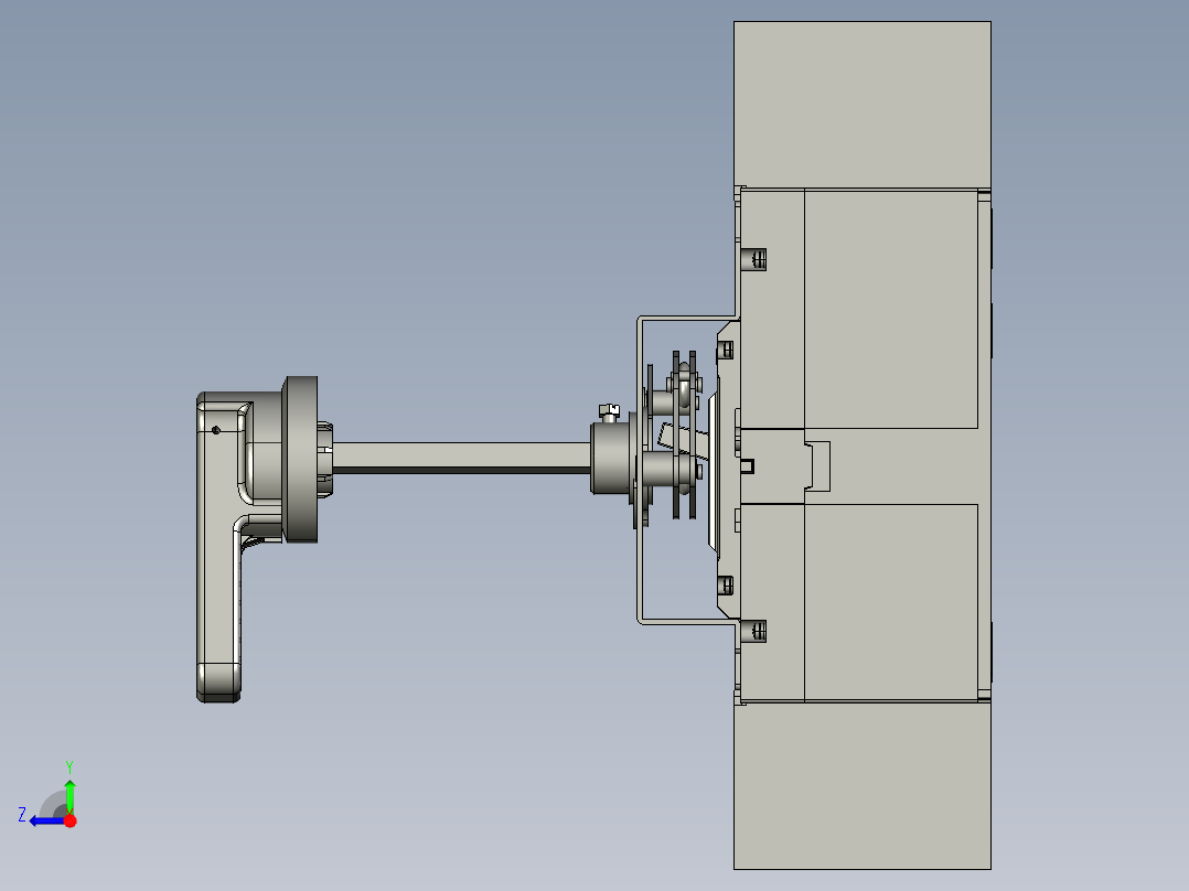 NDM3Z-250V-3P断路器+手操CS1-A右视图