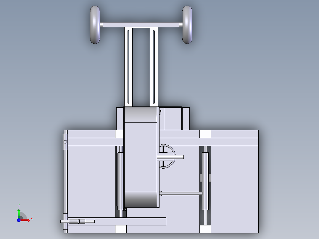 立式伐木机前视图