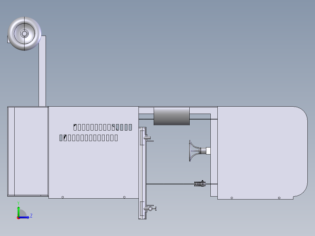 立式伐木机左视图