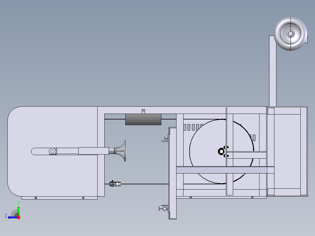 立式伐木机右视图