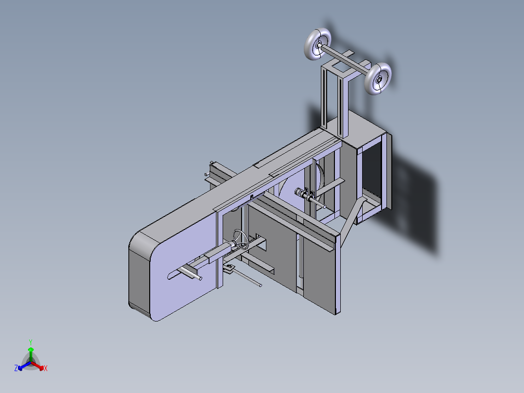 立式伐木机正等轴测图