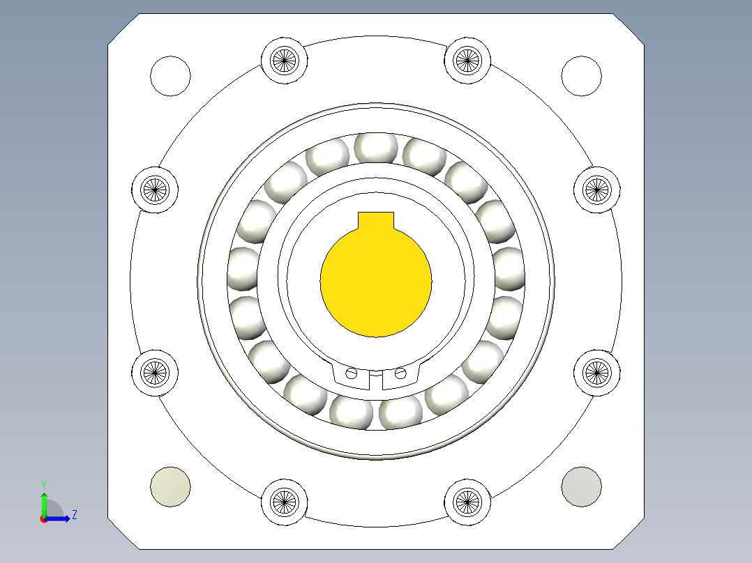 直齿孔PLF120-L1-LC 19-70-90-M5左视图