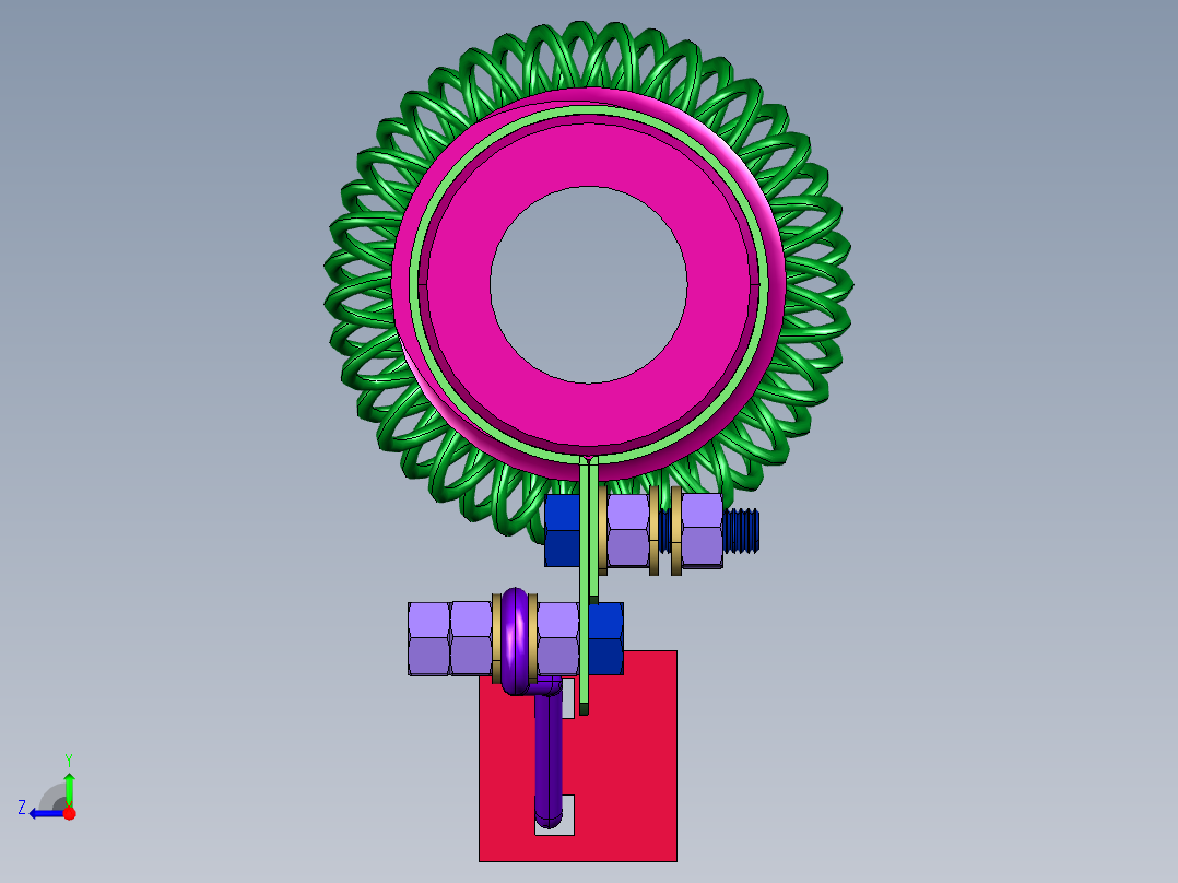 圆柱形瓷管大功率绕线电阻器右视图