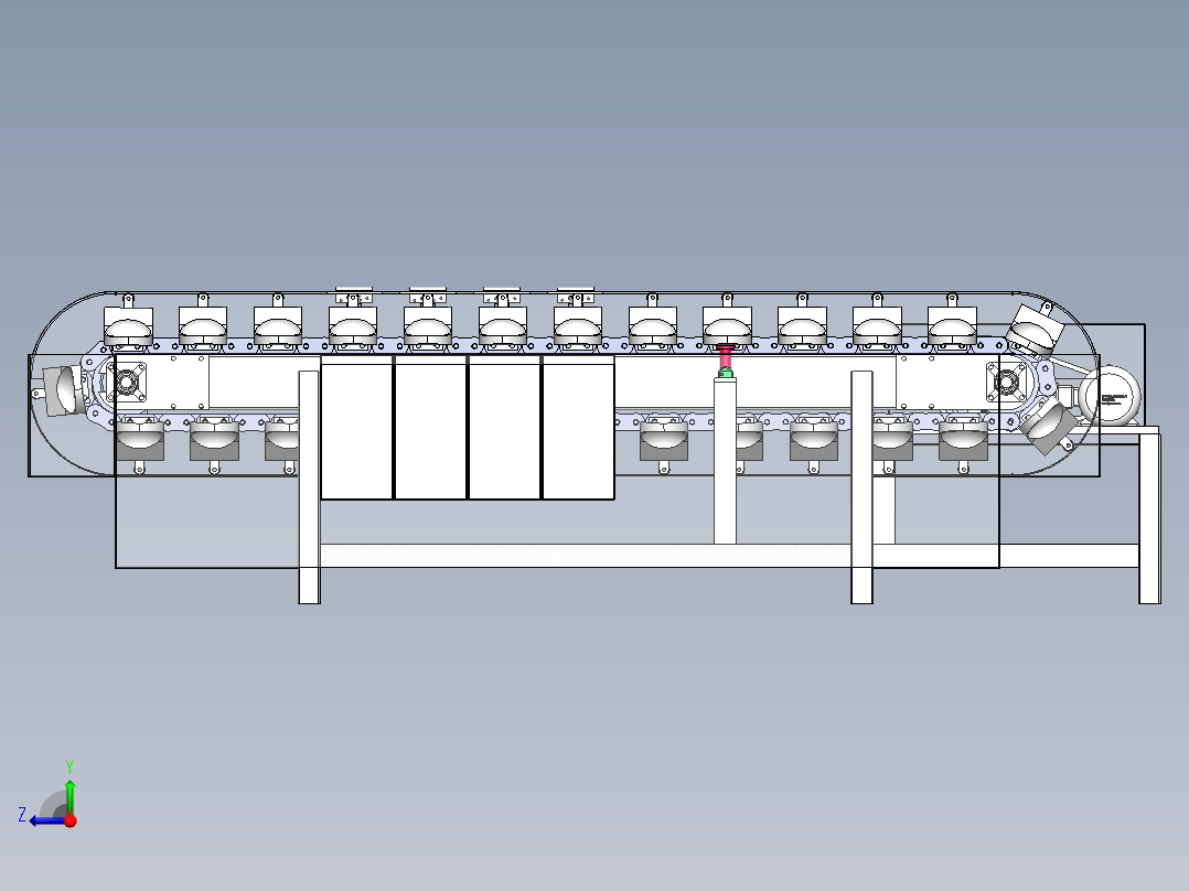 苹果自动称量分级机SW三维图右视图