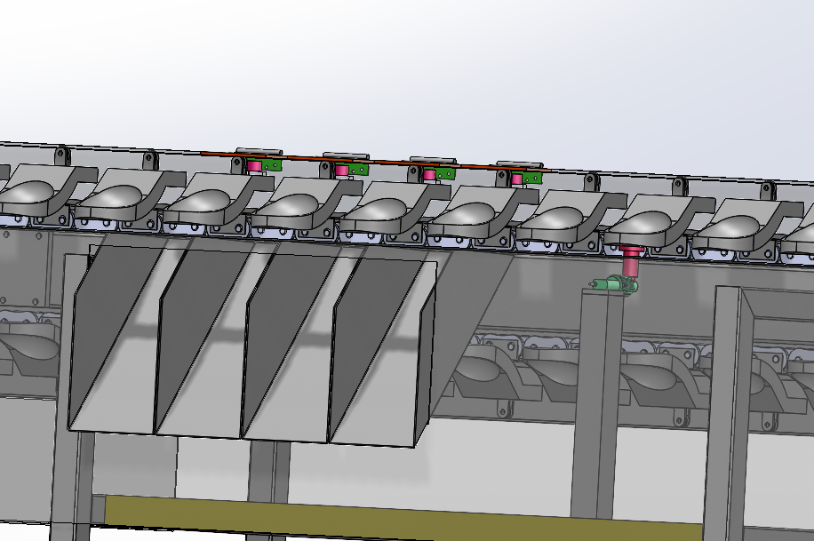 苹果自动称量分级机SW三维图