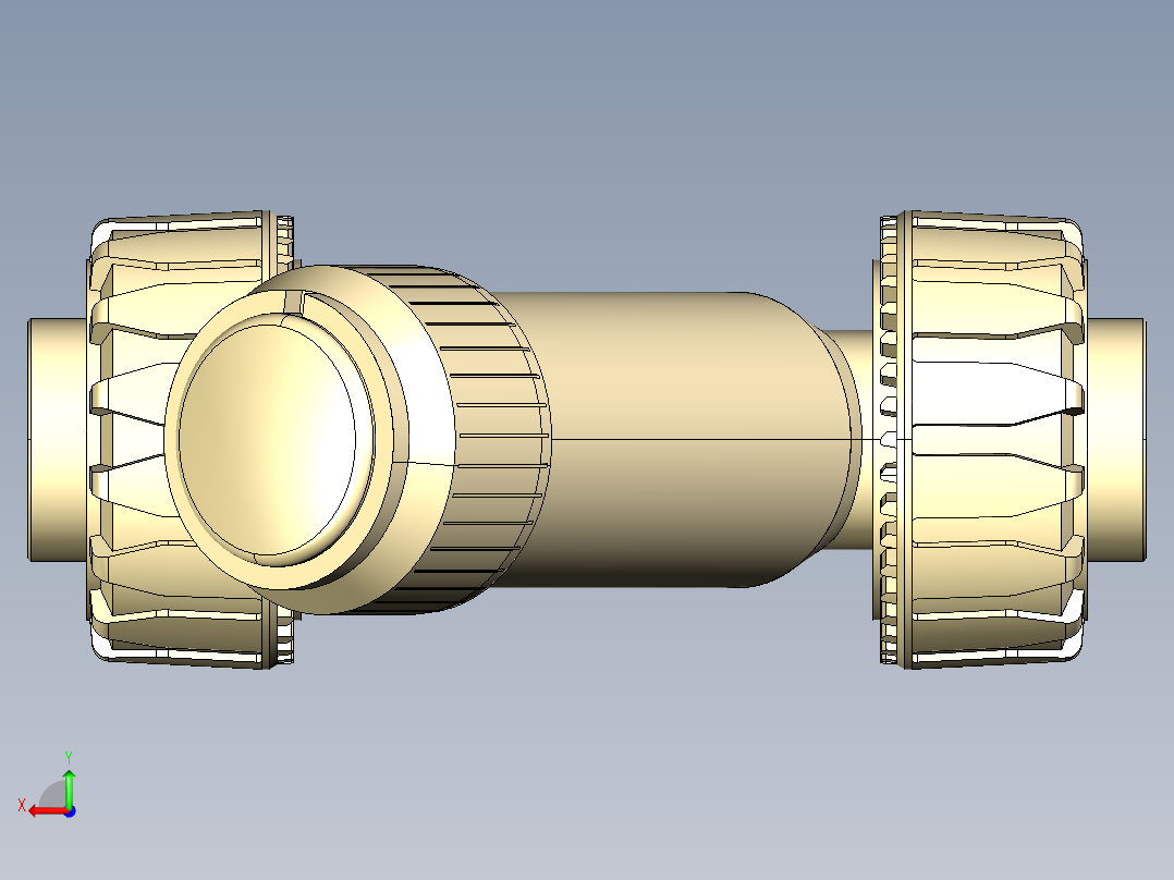 1RVUIM 与承插焊女性联盟末端过滤器沉积物，公制系列后视图