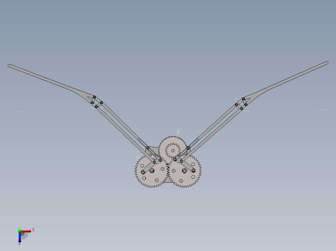 仿生鸟动态仿真三维SW俯视图