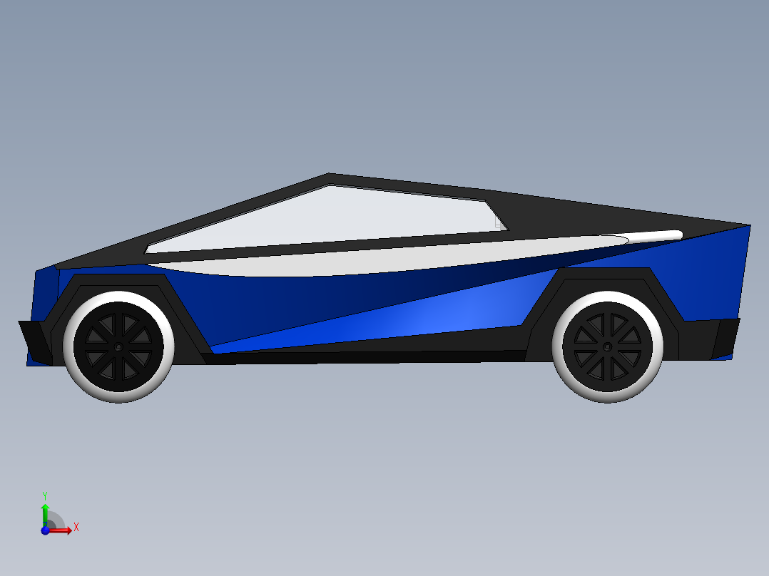 特斯拉汽车模型前视图