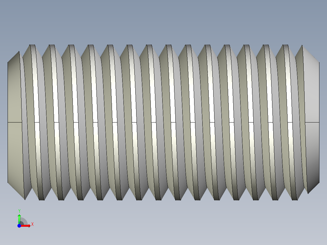 DIN 913-ISO 4026 固定螺钉-M20 L=40.STEP前视图