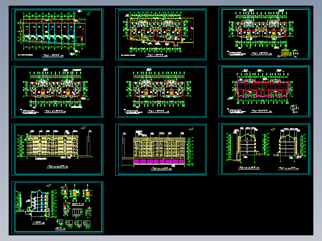 绿色风情高档小区住宅建筑施工图
