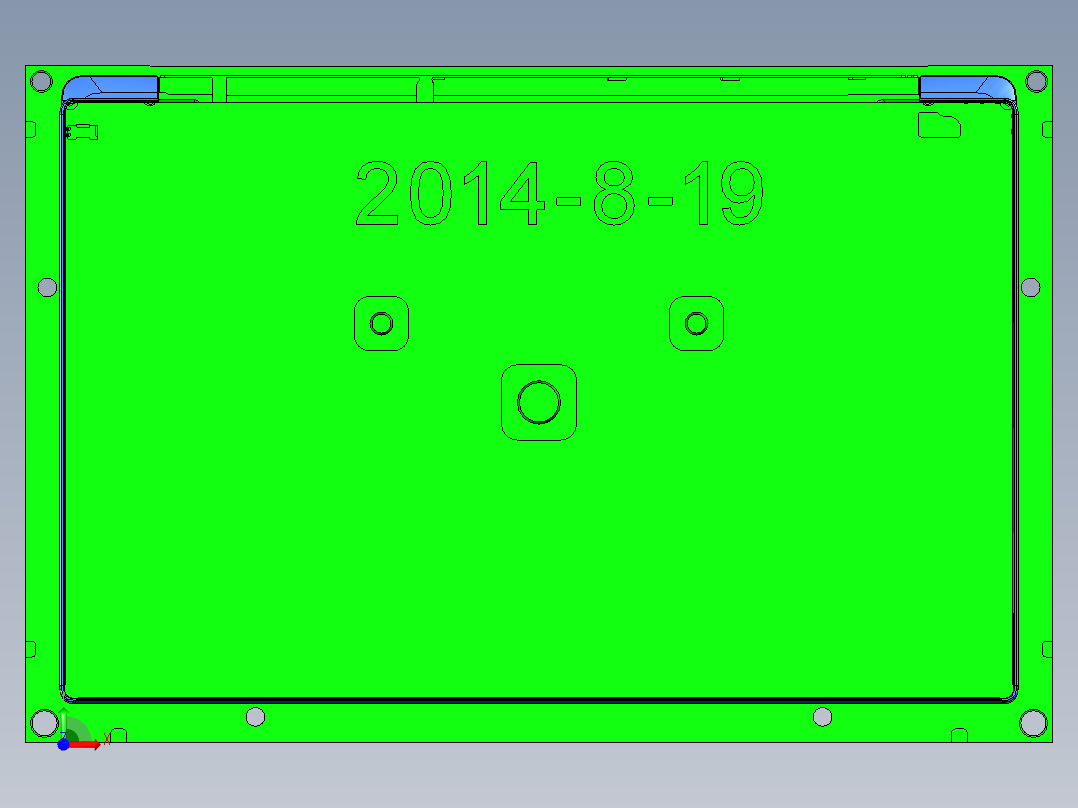ZAZ00-A-笔记本CNC工装夹具三维模型CNC3-2014-8-14前视图